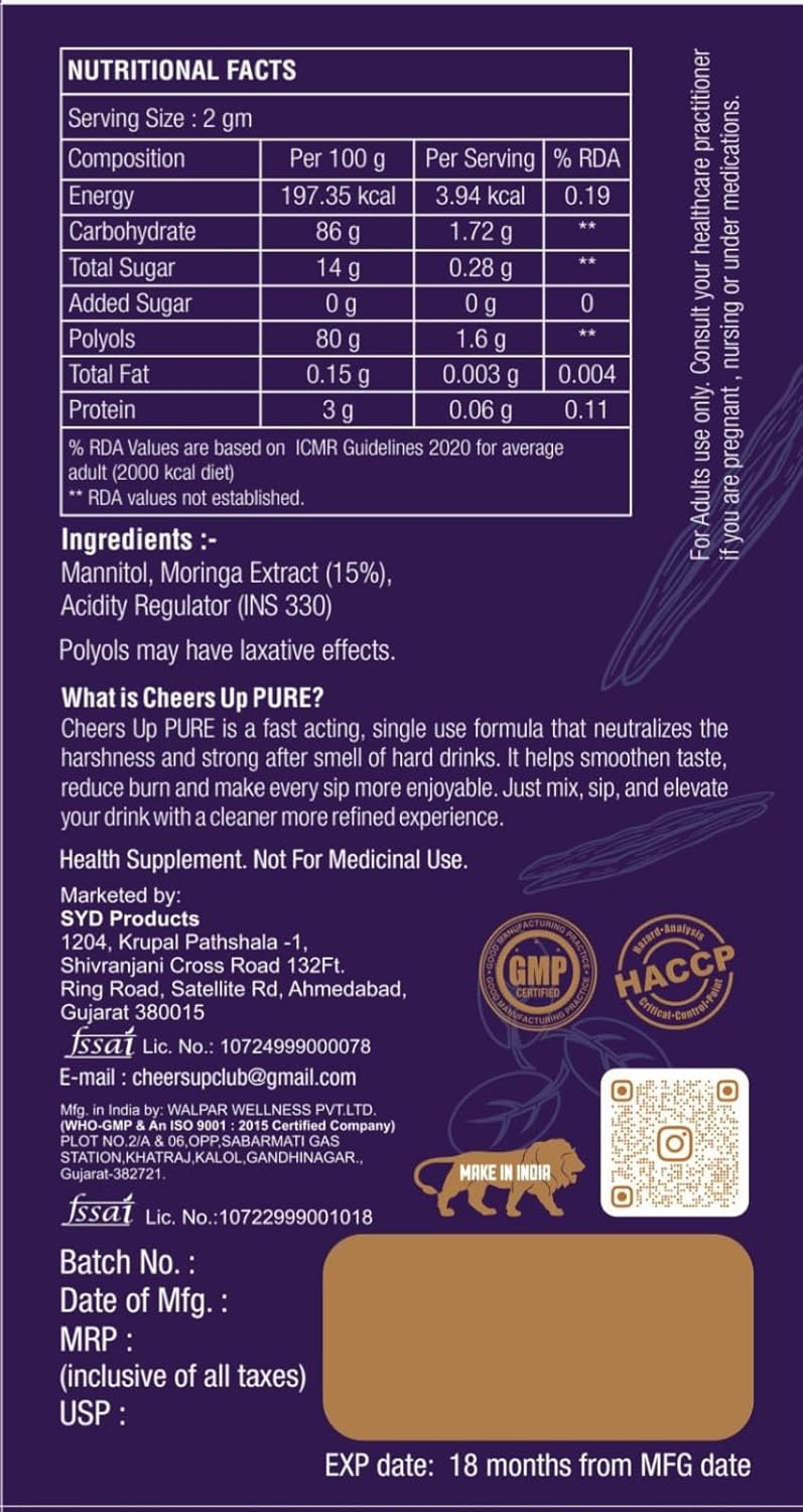 Pure - Bar Tender Special Edition - Cheers Up Cocktail Mix